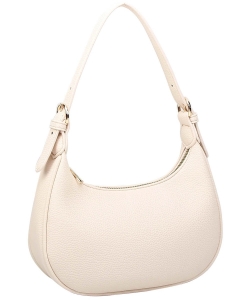 Pebble Textured Shoulder Bag Hobo ND132 NUDE